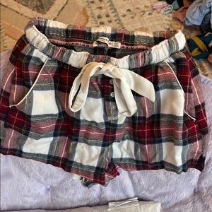 Plaid Women's Shorts with Bow Tie